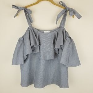 Misa Los Angeles Off The Shoulder Ruffle Top